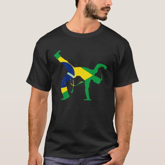T-shirt Capoeira Bencao Drapeau Brésil (Devant)