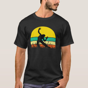T-shirt Capoeira de coucher de soleil vintage Silhouette R