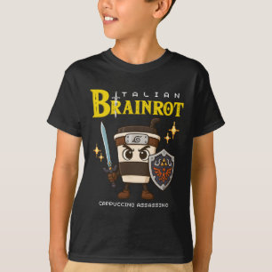 T-shirt Cappuccino Ino Italien Brainrot Rétro Gamer Art De