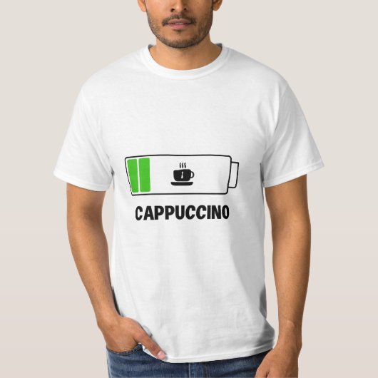 T-shirt 'CAPPUCCINO -typographie simple unique (Devant)