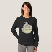 T-shirt CappugCino Cute Pug with a Cookie in a Cappuccino  (Devant entier)
