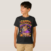 T-shirt Cappy Halloween Capybara Sorcière (Devant entier)
