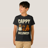 T-shirt Cappy Halloween Funny Capybara Ghost Witch Pumpkin (Devant entier)