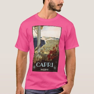 T-shirt Capri Italia Travel Publicité Wall Art Vintage I