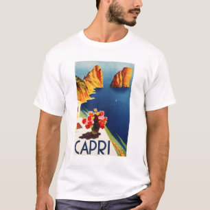 T-shirt CAPRI NAPLES ITALIE Vintage Art Déco ENIT Tourism