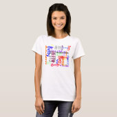 T-shirt Capricious Nom répétitif Collage Monogramme (Devant entier)