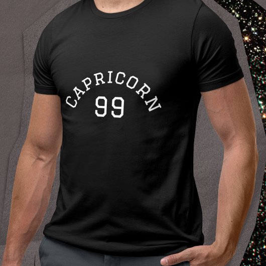 T-shirt Capricorne | Anniversaire noir