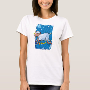 T-shirt Capricorne chèvre-mouton saut dans les étoiles