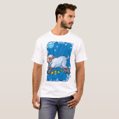 T-shirt Capricorne chèvre-mouton saut dans les étoiles (Devant entier)