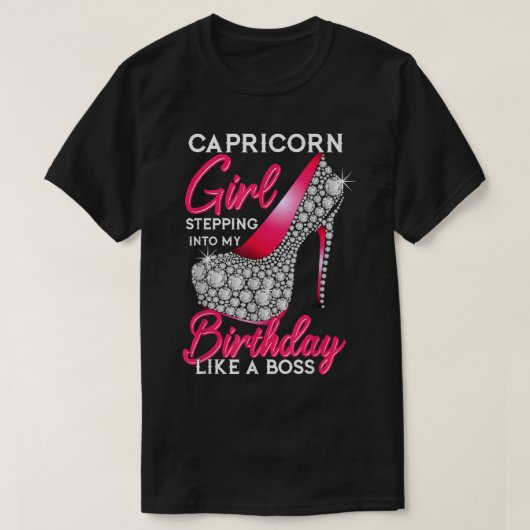 T-shirt Capricorne Fille Entrant Dans Mon Anniversaire Com (Design devant)