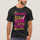 T-shirt Capricorne Fille Entrant Dans Mon Anniversaire Com (Devant)