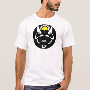 T-shirt Capricorne Graphique Chèvre en noir et blanc