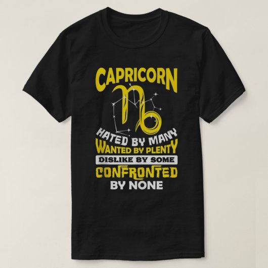 T-shirt Capricorne Hâté Par Beaucoup Décembre Janvier Zodi (Design devant)