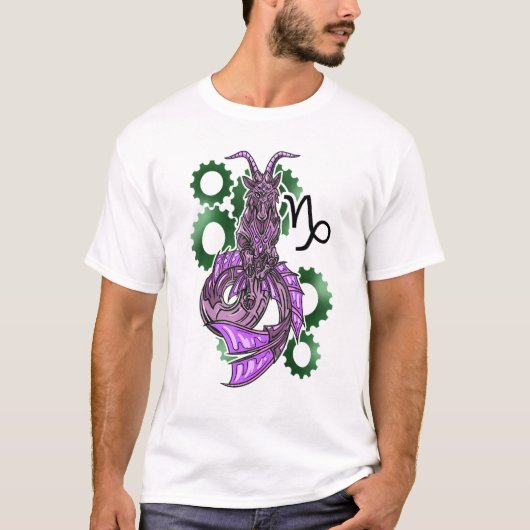 T-shirt Capricorne Horoscope Inspiré Capricorne Symbole Re (Devant)