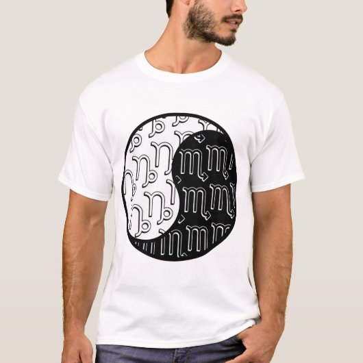 T-shirt Capricorne Scorpio yin yang couple zodiaque (Devant)