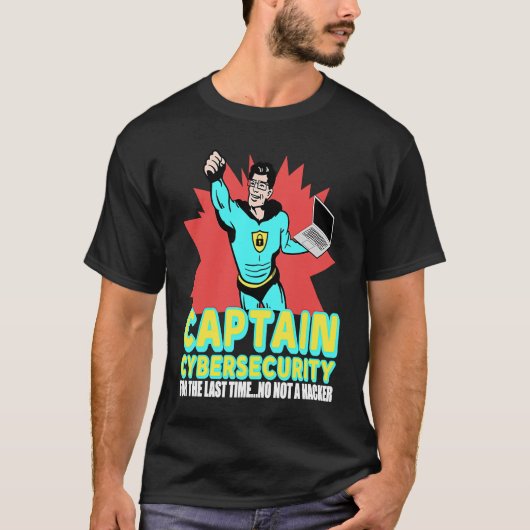 T-shirt Captain Cybersecurity Cybersecurity Security Hacke (Devant)