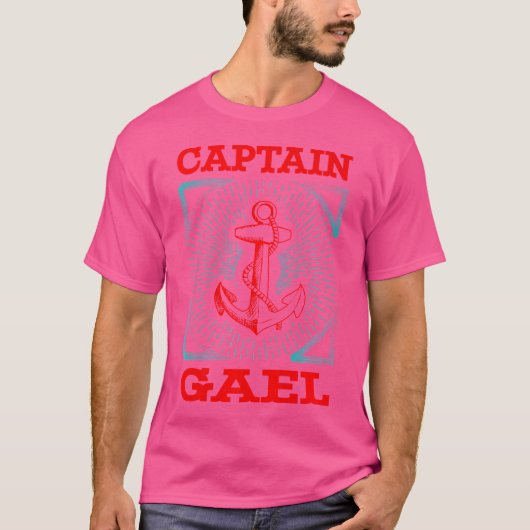T-shirt Captain Gael Personalized Name Seaman Boating Trip (Devant)