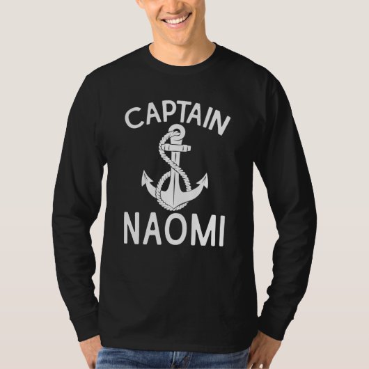 T-shirt Captain Naomi Boat Boating Ship Yacht Sailing (Devant)