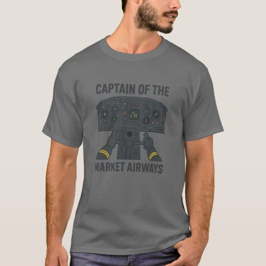 T-shirt Captain of the Market Airways – Trader Pilot (Devant)
