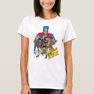 T-shirt Captain Planet Group Graphic - La Puissance Est À 