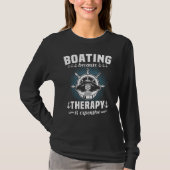 T-shirt Captain Sports Boat Sailing Sailing Boat Motor Boa (Devant)