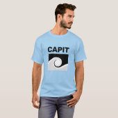 T-shirt Capter en gras du texte et des vagues Abstraites (Devant entier)