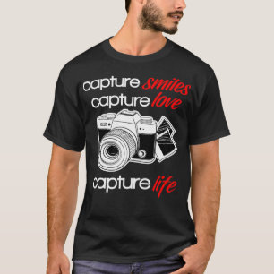 T-shirt Capter Sourires Aimer la vie Photographie avec cam