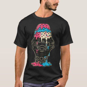 T-shirt Capteur de baseball Masque glace Cream Driam Garço