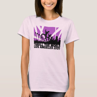T-shirt Captivez le rose 2009 de ~ de Los Angeles du monde