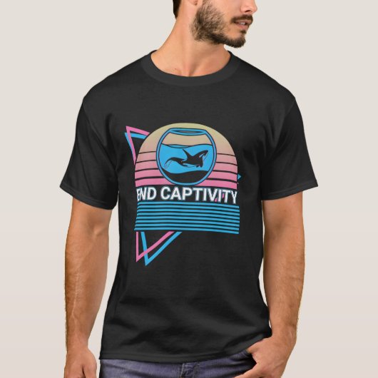 T-shirt Captivité de la baleine à orca (Devant)