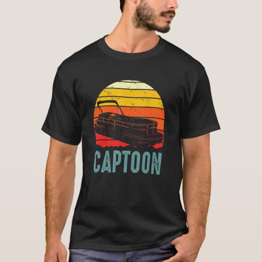 T-shirt Capture de bateau Pontoon Tritoon Capitaine Pontoo (Devant)