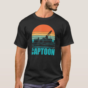 T-shirt Capture de bateau Pontoon Tritoon Capitaine Pontoo