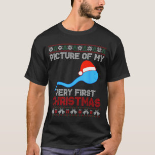 T-shirt Capture de mon tout premier Noël - Fun sperm San