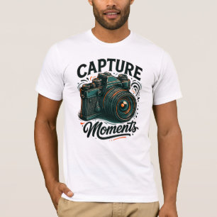 T-Shirt Capture Moments Art Appareil Photo Rétro