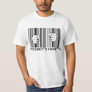 T-shirt Capturé par la prison de code barres du