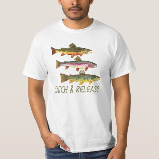 T-shirt Captures et rejets de truites (Devant)