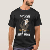 T-shirt Capuchin Est Mon Esprit Animal Ape Singe Faune P (Devant)