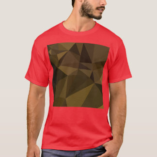T-shirt Caput Mortuum Brown Abstrait bas fond en polygone