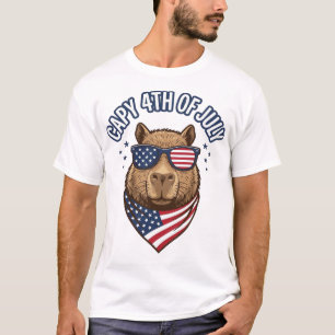 T-shirt Capy 4 juillet Conception vectorielle de capybara