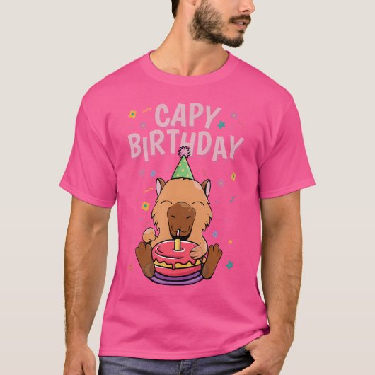 T-shirt Capy Birthday Capybara (Devant)