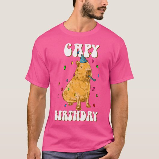 T-shirt Capy Birthday I Funny Capybara (Devant)