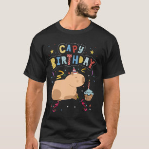 T-shirt Capy Birthday Shirt Funny Capybara Animaux Garçons