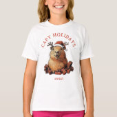 T-shirt Capy Holidays Jote Fun Capybara Joyeux Noël (Devant)