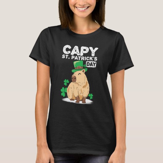 T-shirt Capy St Patrick's Day Capybaras Capybara 1 (Devant)