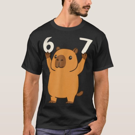 T-shirt Capybara 67 Mème Six Sept Drôle (Devant)