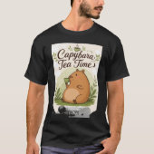 T-shirt Capybara à la pause thé | Capybara mignon buvant d (Devant)