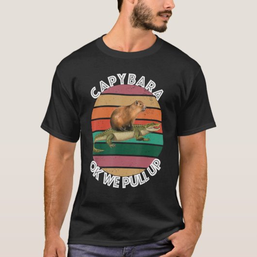 T-shirt Capybara Alligator Mème Ok On Te Monte (Devant)