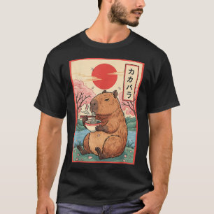 T-shirt Capybara Anime Ramen Kawaii Japonais Capy