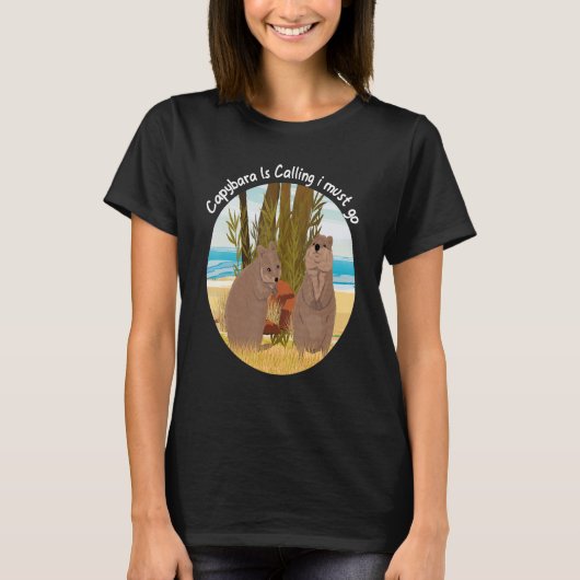 T-shirt Capybara Appelle Funny Capibara Rodent Animal L (Devant)