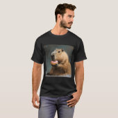 T-shirt Capybara Avec De La Donce Rose (Devant entier)